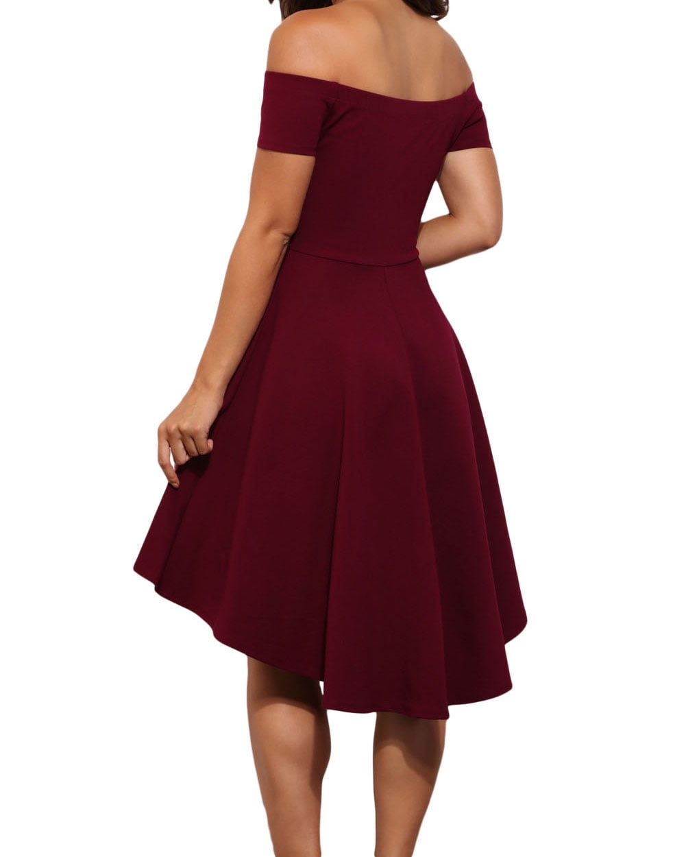 Robe patineuse bordeaux All The Rage ...